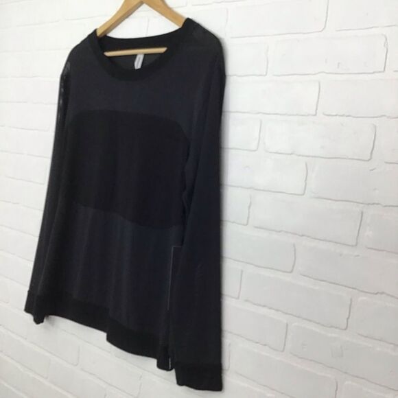 New Karma Mesh panels top sweater running training black sports top gym… - Picture 4 of 10